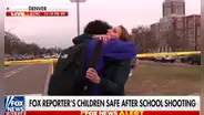 Periodista interrumpe transmisión en vivo para abrazar a su hijo tras tiroteo en su escuela