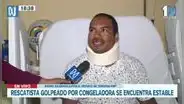 Rescatista que sufrió impacto de congelador se encuentra estable y sin lesiones