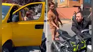 Motociclista agrede a conductora de un bus escolar frente a niños por su forma de estacionarse