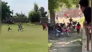 ¡No lo soltaron! Hinchas corretean y agreden a árbitro de partido de Copa Perú en Chincha