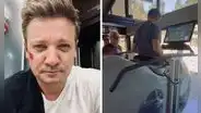 Jeremy Renner continúa rehabilitación tras accidente: actor se recupera sobre caminadora antigravedad