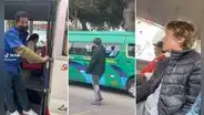 Peruana lleva a su novio alemán en micro y reacción se hace viral: “Creo que le gustó”