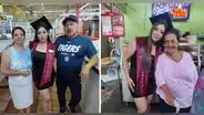 “Muy feliz y con mucho orgullo”: joven graduada de ingeniería aparece con su toga en la carnicería de sus padres para darles las gracias