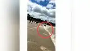 Piura: 3 personas se salvan de morir tras voltearse cámara inflable en la que cruzaban una quebrada