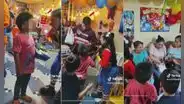 Niño que vende dulces entra a fiesta infantil y payasita tiene tierno gesto: "Él debería estar jugando"