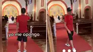 "Yo me opongo": joven interrumpe boda de desconocidos y luego huye entre risas