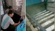 Sede policial de Piura quedó totalmente inundada tras intensa lluvia