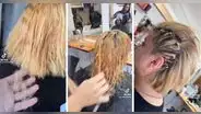 Mujer se decolora el cabello sola y se le cae a pedazos: “Mi peor pesadilla”