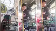 "Esa vitamina no puede faltar": captan a joven vendiendo latas de cerveza en el transporte público