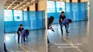 Escolares intentaron imitar pirueta viral para una presentación: "Videos que duelen"