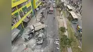 SJL: camioneta explotó frente a un mercado y dejó 2 personas heridas