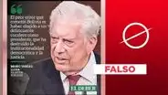 Mario Vargas Llosa: es falsa la gráfica que atribuye al escritor una cita sobre Bolivia