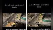 ¡Con un silbido! Así ayudaron a un hombre que iba a ser asaltado en Chile