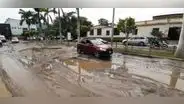Pistas destruidas  generan malestar en la población de Chiclayo