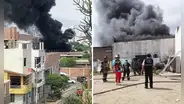 Fuerte incendio consume almacén de la Universidad Nacional de Trujillo