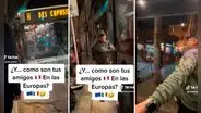 Limeños 'jalan' gente para que suban a bus en España: "Todo Faucett"