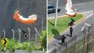 Miraflores: parapentista queda atrapado entre cables en la Costa Verde