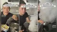 Quiso grabar tutorial de cocina, pero todo se sale de control: “Dios, soy yo de nuevo”