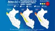 Senamhi advierte lluvias de gran magnitud en la costa norte y sierra norte centro en los próximos días