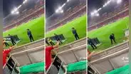 Joven tira su celular a una cancha para pedir el número a una guardia, pero se lo devuelve