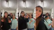 Bailaban para un video de TikTok y casualmente le quema el cabello a su amiga con el cigarro
