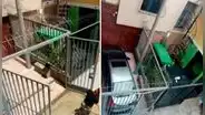 SJM: vecinos se adueñan de espacio público para crear una cochera y un patio