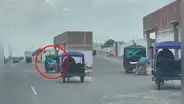 Ladrón sorprende al robar un mototaxi en movimiento en Chiclayo