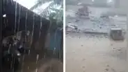 Registran torrencial lluvia en distrito de Chiclayo
