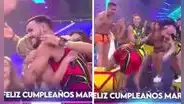 Mario Irivarren celebra su cumpleaños en "EEG" y sus compañeros lo agarran a huevazos