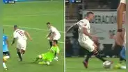 Solís comete tremendo blooper y le regala el balón a Herrera frente al arco, pero la falla