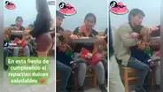 ¿Los dulces quedaron en el pasado? Hacen fiesta y se vuelven viral al repartir fruta en vez de caramelos