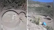 Construyen plaza de toros en medio del cráter de un volcán en Arequipa
