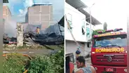 Bomberos no contaban con agua para apagar incendio y dos familias lo pierden todo en Tumbes