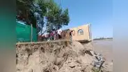 Río Reque aumenta su caudal y se lleva parte de restaurante campestre en Lambayeque