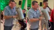 Cura sorprende tocando güiro al ritmo del "Santo Cachón"