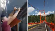 Atentan contra puente Punta Arenas al cortar cables que sostienen su infraestructura sobre río Huallaga