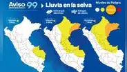Senamhi advierte descenso de temperatura y lluvias intensas en la selva del país