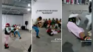 Payasito termina arrastrado en el juego de la soga en plena fiesta: "Es parte del show"