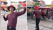 "¡Refréscateee!": ciudadano dominicano sorprende con peculiar estrategia para vender agua en Tarapoto