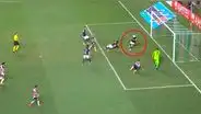 Zambrano realizó una espectacular salvada en el área para evitar el 1-0 de Mineiro ante Alianza