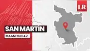 Temblor de magnitud 4.2 se sintió en San Martín hoy, según IGP