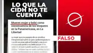 Es falso que la CIDH no menciona las muertes de mujer y bebé por bloqueos de carreteras en su informe