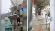 Denuncian que vecino construyó escalera de cemento de 3 pisos en plena berma en VMT