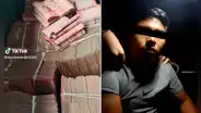 Arrestan a tiktoker por presumir armas, dinero y vehículos: Policía investiga origen de la fortuna