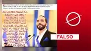 No, Bukele no dijo que la "gente de bien" debe construir cárceles como las de El Salvador en Argentina