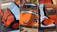 Joven muestra auto con singular diseño y es viral en redes: "El submarino"