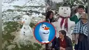 ¡Olaf en Cusco! Niños y pobladores construyen muñecos de nieve tras nevada