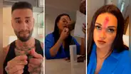 Jota Benz le hace cruel broma a Angie Arizaga por cortarle la barba mientras dormía
