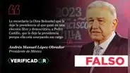 Es falso que Dina Boluarte está “usurpando” el cargo de presidenta del Perú, como lo dijo AMLO