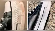 ¿Cómo limpiar la parte blanca de mi zapatilla solo usando un borrador?